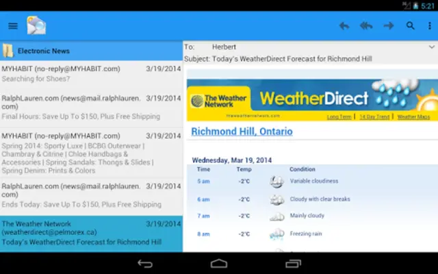 OlMail Reader android App screenshot 4